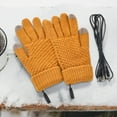 thumbnail image 4 of mnjin winter electric heating warm gloves usb gloves mobile power computer electric heating gloves yellow, 4 of 8