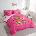 thumbnail image 3 of Homewish Jungle Tiger Animal Bedding Comforter Set 7 Pieces, Cartoon Cheetah Wildlife Full Bedding Set, Modern Fashion Reversible Fitted Sheet Flat Sheet, Microfiber Bedroom Decor, 3 of 7