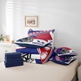 thumbnail image 6 of Manfei Rugby Football Sport 7pcs Bedding Comforter Set,Ball Game Gaming Queen Bedding Sets,Red Blue White Queen Sheet Sets For Boys,Luxury Bedroom Decor Reversible, 6 of 8