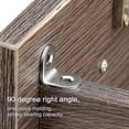 thumbnail image 5 of 10pcs Stainless Steel Angle Code L-shaped Right Angle Bracket 90 Degree Angle Bracket Fastener20*20mm Silver, 5 of 5