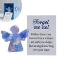 thumbnail image 2 of Pekkaxy Forget-Me-Not Angel Figurine, 2.76 x 1.97 in, Handcrafted Keepsake for Comfort and Remembrance, Portable Pocket Token for Grieving Loved Ones, 2 of 9