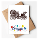thumbnail image 1 of Autos Clasicos Flower Pattern Illustration Sobre de la Carta de felicitación de la tarjeta de matrimonio, 1 of 4