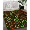 thumbnail image 2 of Ahgly Company Indoor Square Patterned Black Bean Brown Area Rugs, 5' Square, 2 of 6