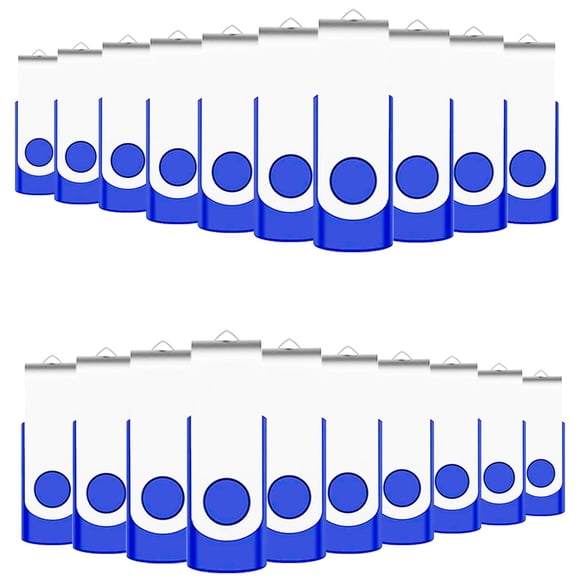 Unidades flash EASTBULL USB 2.0 de 128 MB, paquete de 50 unidades, azul