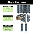 thumbnail image 5 of Homacer 5-in-1 Design 26'' W x 80'' H x 1-3/8'' D Solid Wood Barn Door, Finished and Unassembled, with Pre-drilled Holes for Easy Assemble and Pre-routed Groove, Interior Only (Navy), 5 of 7
