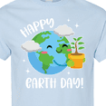 thumbnail image 4 of Inktastic Happy Earth Day Cute Smiling Planet Earth with Tree T-Shirt, 4 of 5