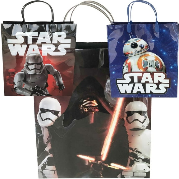 3 Star Wars Large Goodie Bags 12"
