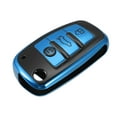thumbnail image 6 of Vehicle Key Fob Cover 3 Button Remote Key Fob Case with Keychain Blue for Audi A1 A3 Q3 Q7 R8 A6L RS6 TT, 6 of 6