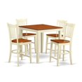 thumbnail image 6 of FurniFact White Solid Wood 5 Piece Counter Height Dining Room Table Set for 4, 6 of 8