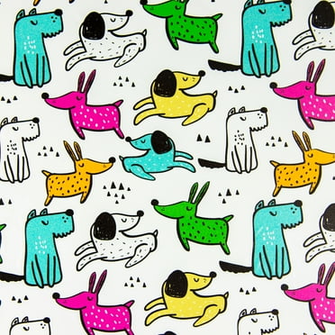 Fablon TFAB14092 78.74 x 17.71 in. Dogs Adhesive Film, Set of 2