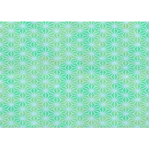 Ahgly Company Machine Washable Indoor Rectangle Transitional Green Area Rugs, 2' x 5'