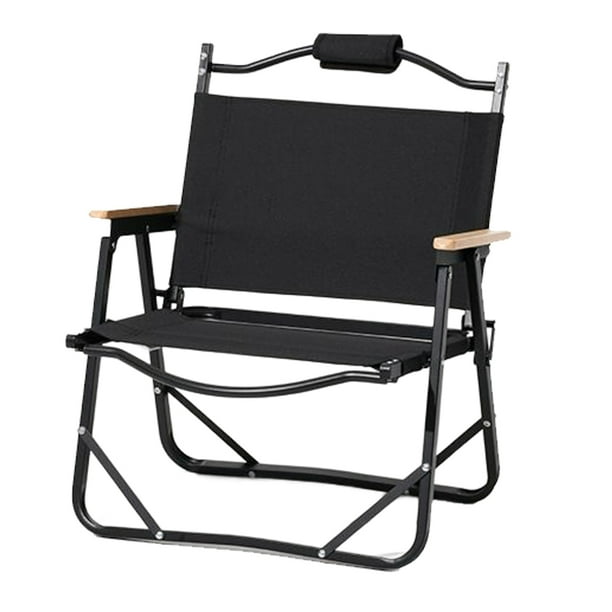 Silla plegable Advancent para pesca senderismo picnic taburete patio trasero negro