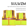 thumbnail image 2 of Chaleco de seguridad SULWZM amarillo 3XL con bolsillos reflectantes con cremallera, 2 of 5