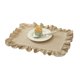 thumbnail image 1 of Mantel individual de cocina cuadrado y redondo de algodón lavado con bordes plisados, resistente al calor, para comedor, hogar, cocina, fiestas., 1 of 8