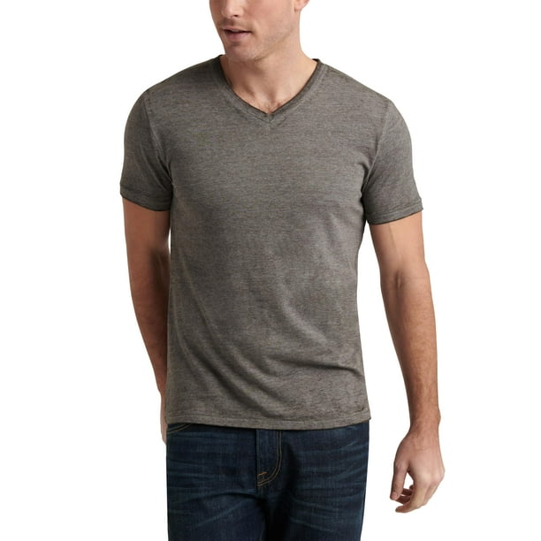 Camiseta Lucky Brand Venice Burnout con cuello en V para Hombre - Negra
