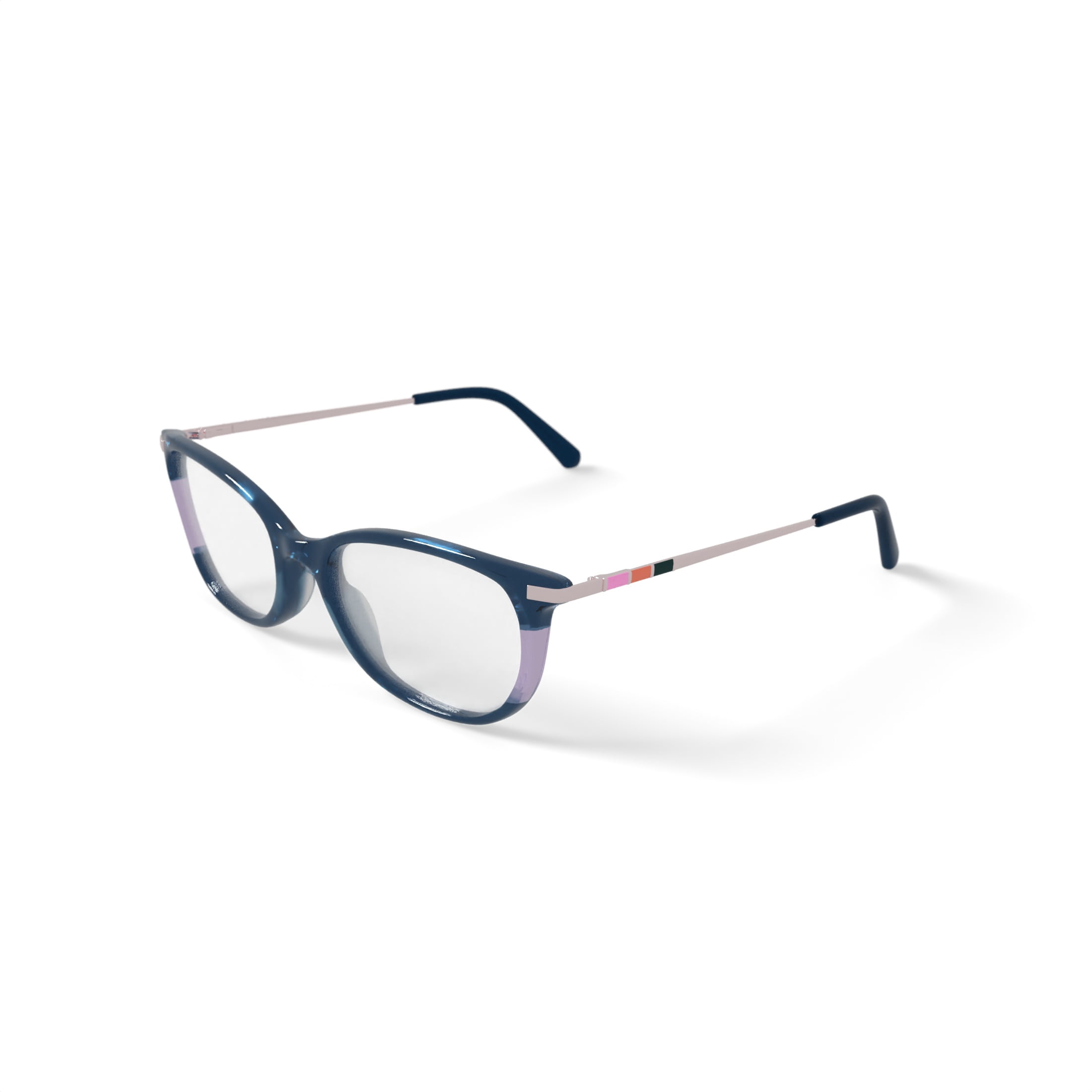 Flower Women's FLR6056 Prescription Eyeglasses with Case, Green/Pink