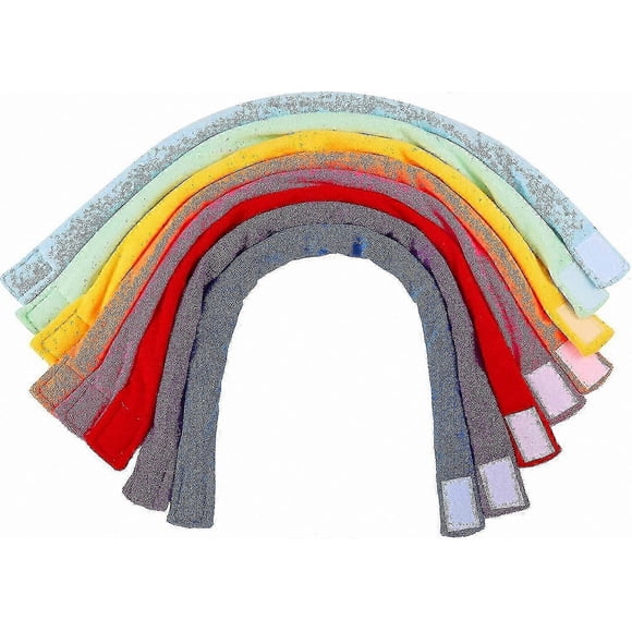 8-Pack Sensory Chew Necklaces, Soft Terry Cloth Teething Pendants for Kids, Safe and Absorbent Chewing Solution for Boys and Girls