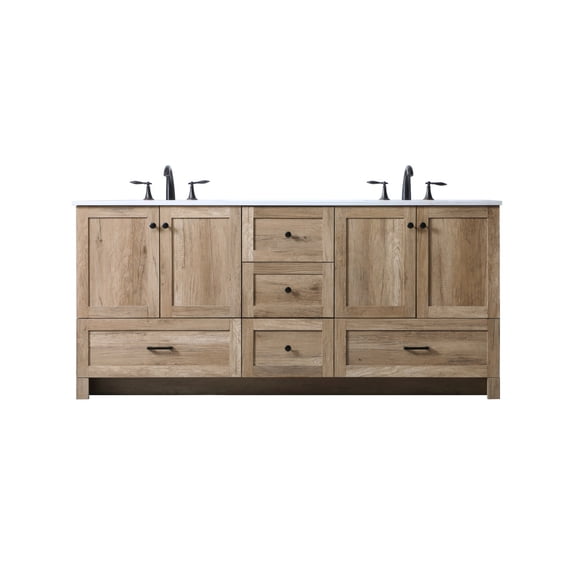 Elegant Lighting Vf2872d Soma 72" Free Standing Double Basin Vanity Set - Wood