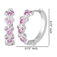 thumbnail image 4 of Disney Mickey Mouse Endless Hoop Earrings Cubic Zirconia Disney Pink Hoops, 4 of 6