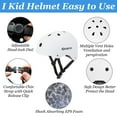 thumbnail image 2 of Semfri Kids Bike Helmet Toddler Boys Girls Ages 3-8 Years Old Children Adjustable Skateboard Cycling Helmet White, 2 of 6
