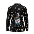 thumbnail image 5 of Yuyamidu Cute Snowman Women's Golf Shirts Golf Top Christmas Collared Long Sleeve Tennis Shirt Activewear 1/4 Zipper Outfits Size 2XL, 5 of 8