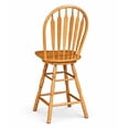 thumbnail image 4 of Sunset Trading Oak Selections 24" Swivel Barstool/Counter Stool Solid Wood, 4 of 7