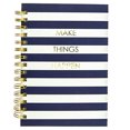 thumbnail image 1 of Cuaderno con espiral Graphique | Haz que sucedan | Rayas azul | Papel premium | Regalo genial | 160 páginas | 6.25"x8.25", 1 of 3