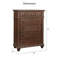 thumbnail image 2 of American Woodcrafters Sedona Cherry Finished Wood 5-drawer Chest, 2 of 4