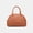 Brown, variant on Women's Retro Woven Top Handle Satchel, Classic Dark Brown Leather-Style Shell Handbag, Elegant & Sophisticated Everyday Purse Coffee