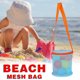thumbnail image 5 of Bolsa de malla de playa de gran capacidad para coleccionistas, con cierre de cremallera y correa de hombro ajustable para niños y adultos., 5 of 5