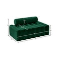 thumbnail image 3 of Meridian Furniture Melody Green Velvet Loveseat, 3 of 12