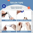 4 Rolls 3/4 Inch(W) X 520 Inches(L) Teflon Tape,for Plumbers Tape