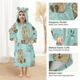 thumbnail image 4 of Wearable Blanket with Sleeves and Pocket Oversized Hooded Sweatshirt 3-14 YR Cute Otter Pattern S, 4 of 7