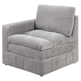 thumbnail image 5 of Grey Modular Sectional Sofa Set 5pc - Contemporary Fabric Upholstery with Plush Seating and Ottomans, 5 of 9