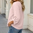 thumbnail image 5 of Neewe 3/4 Length Sleeve for Women Plain Crew Neck Blouses Dressy Casual Summer T Shirts Loose Fit Clothes, 5 of 5