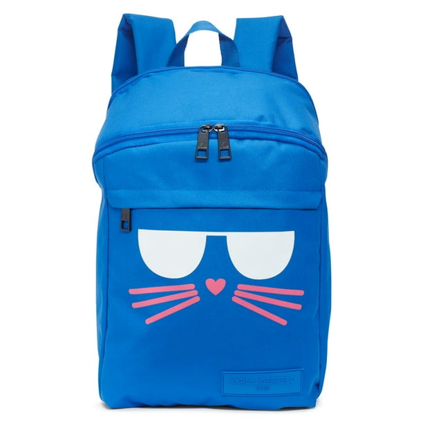 Mochila Karl Lagerfeld Paris ligera azul gato para mujer