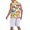 thumbnail image 2 of Naloa Transports with Animals Basketball Jersey Reversible Men's Mesh Athletic Sports Shirts Training Practice S-4XLXX-Large, 2 of 6