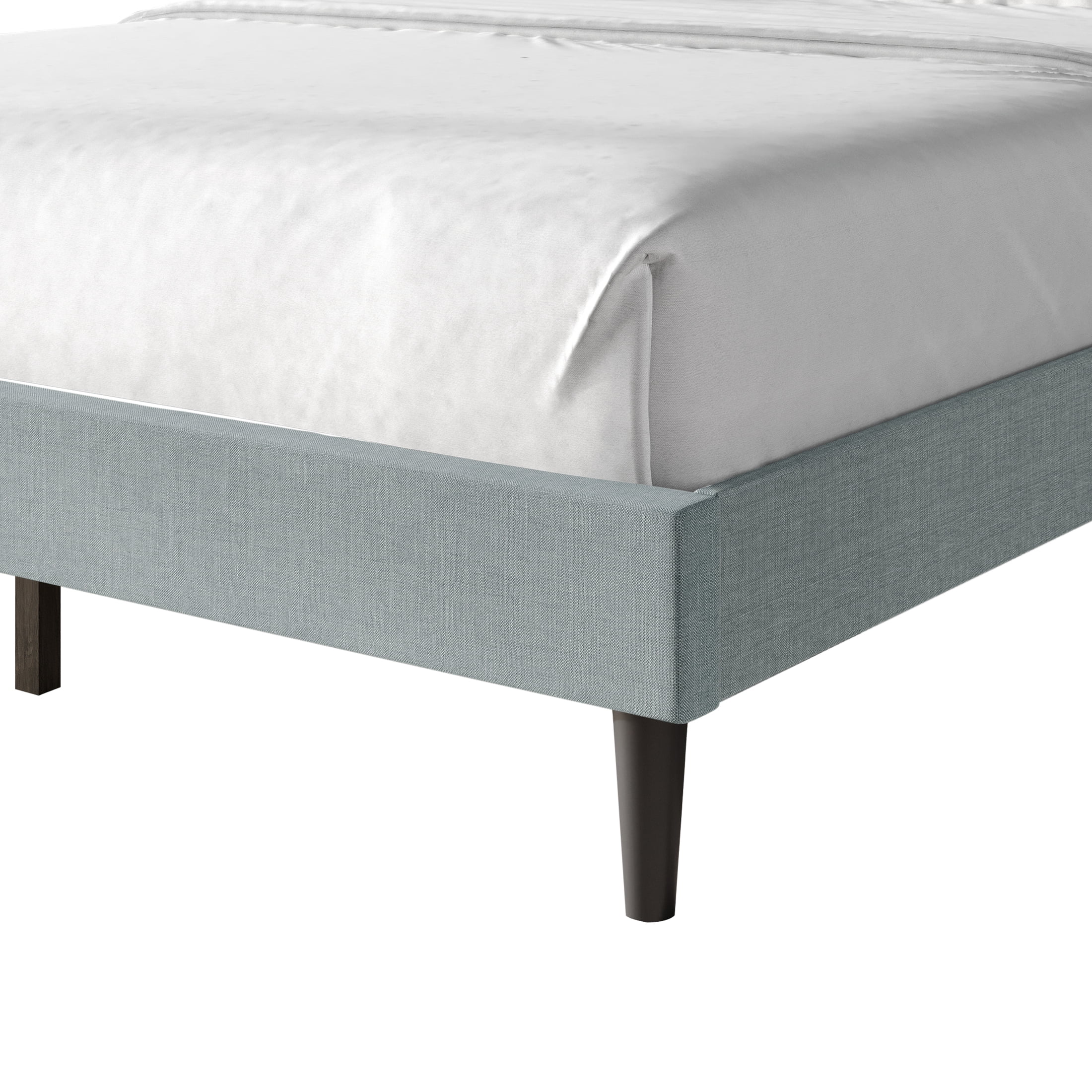 Castle Place Elegance Wingback King Platform Bed, Light Blue