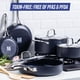 thumbnail image 5 of Blue Diamond Cookware - Juego de 10 ollas y sartenes de cerámica anodizada dura antiadherente, no tóxico, sin PFAS ni PFOA, apto para lavavajillas y horno, duradero, calentamiento uniforme, apto para, 5 of 5