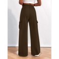 thumbnail image 5 of Women'S Plus Size Drawstring Running Sweatpants Loose Fit Wide Leg Pure Color Athletic Trousers Green L, 5 of 8