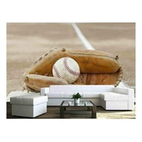 wall26 - Baseball Glove - Removable Wall Mural | Self-Adhesive Large Wallpaper - 100x144 inches