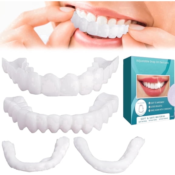 1 Pair Adjustable Snap On Dentures Case