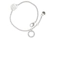 thumbnail image 2 of Delight Jewelry Silvertone Tia Eternity Ring Silver-tone Rose Link Chain Bracelet, 6.25"+1.75" Extender, 2 of 4
