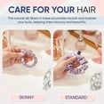 thumbnail image 2 of Blissy Silk Scrunchies (3 Pack) - 100% Pure Mulberry Silk - 22 Momme 6A High-Grade Fibers - Silk Scrunchie for Straight & Curly Hair - Preventing Breakage, Tangling, & Creasing (Lavender Skinny), 2 of 7