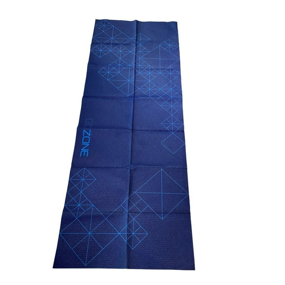 GoZone 3mm PVC Geo Printed Foldable Yoga Mat – 24" x 68” – Blue