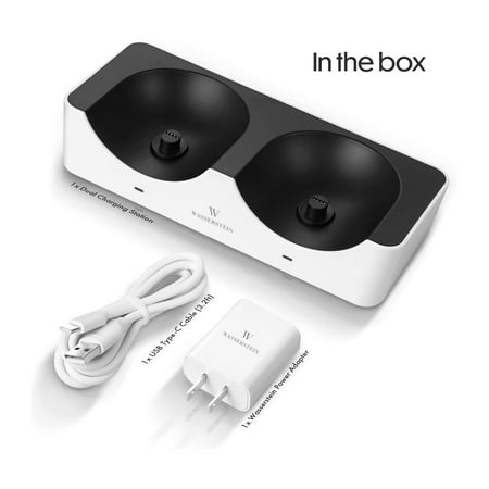 Wasserstein - Charging Station for Google Nest Cam - Black/White