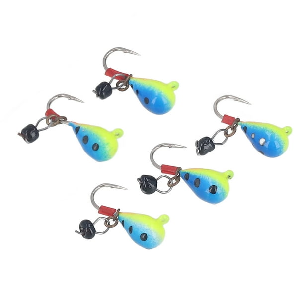 Winter Ice Fishing Jigs, Ice Fishing Lures 5pcs Continuous