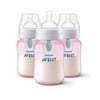 Philips Avent Anti-colic Bottle with AirFree Vent, 9oz, 3pk, Pink, SCY703/13