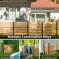 thumbnail image 6 of SUGIFT Privacy Screens 42in H x 38in W Wood Outdoor Privacy Fence Screenwith Metal Stakes - Ideal for Trash cans, Pool Equipment, Air Conditioning Units (2-Panel), 6 of 9