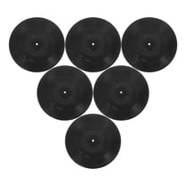 OUNONA 6Pcs Black Record Decorations Vinyl Wall Decorative Ornaments Black Plastic DIY Decoration Retro